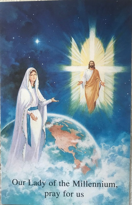 Prayer Card: Assoc. of Marian Helpers 'Our Lady of the Millennium' Prayer Card
