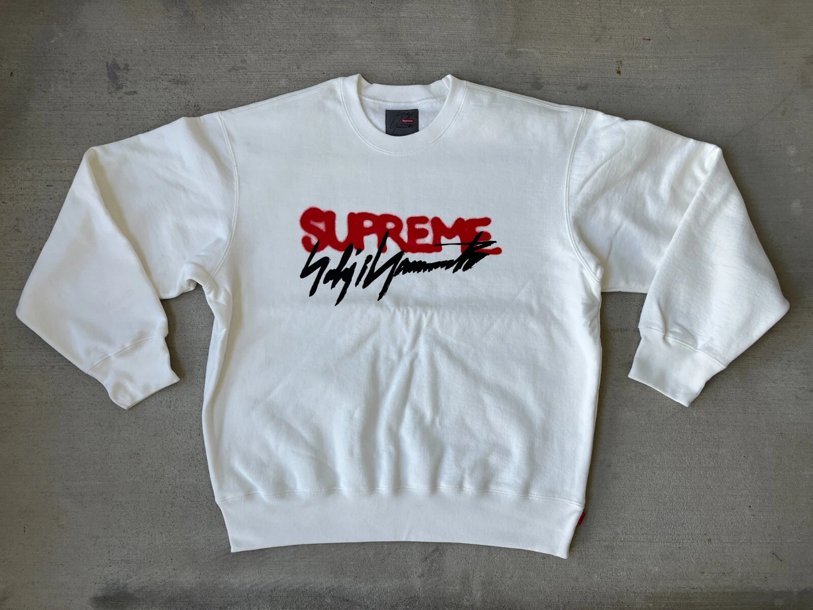 Sweat col rond blanc Supreme x Yohji Yamoto taille moyenne FW20