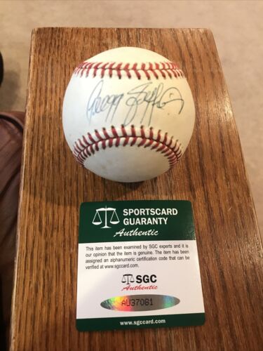 Gregg Jefferies SGC Authenticated Autographed Bart GIAMATTI Baseball VINTAGE - Picture 1 of 6