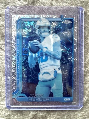2025 Topps Chrome Frozen Refactor Justin Herbert SSP Numbered -2/0