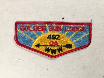 Golden Sun OA Lodge 482 pre FDL fully embroidered Flap BSA Patch