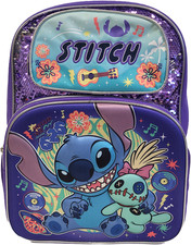 Large Backpack - Disney Lilo Stitch Scrump 3D Pop-Up 16" School Bag NEW Guitar