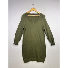 Old Navy Women's V-Neck Long Sleeve Sweater Dress Olive Green Size S