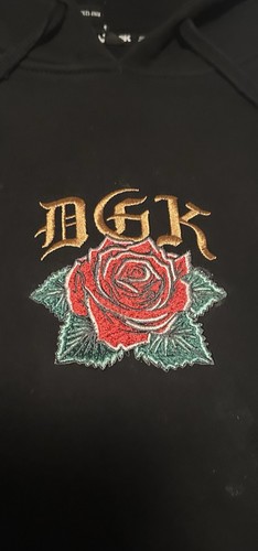 DGK Guadalupe Embroidered Black Hoodie Size Large - Picture 6 of 11