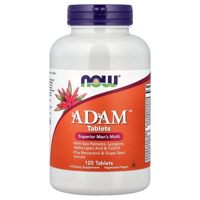 Now Foods ADAM Superior Men s Multi 120 Tablets GMP Quality Assured, Vegan,