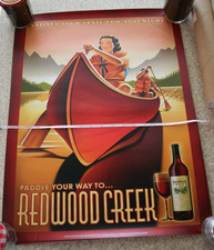 Redwood Creek Wine Poster 18 x 24 CANOE Paddl...