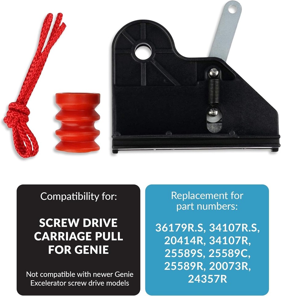 Screw Drive Carriage For Genie 36179R.S Garage Door