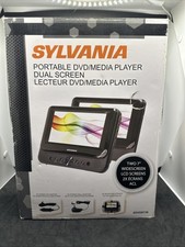 Sylvania 7" Dual-Screen Portable DVD Player SDVD8716D Color LCDs In-Car Movies