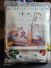 New Vintage Dundee Disney Babies Baby Mickey Donald Duck Fitted Crib Sheet
