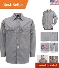 FR Shirts 6.25oz Lightweight Welding Shirts Flame Resistant Men's Fire Retard...