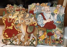 Santa s Workshop & Reindeer Double Sided Die ...