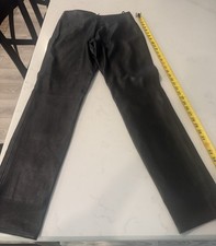 VTG Leather Pants Sz 6 High Waist Straight Leg Genuine Leather Mark Eisen 90s