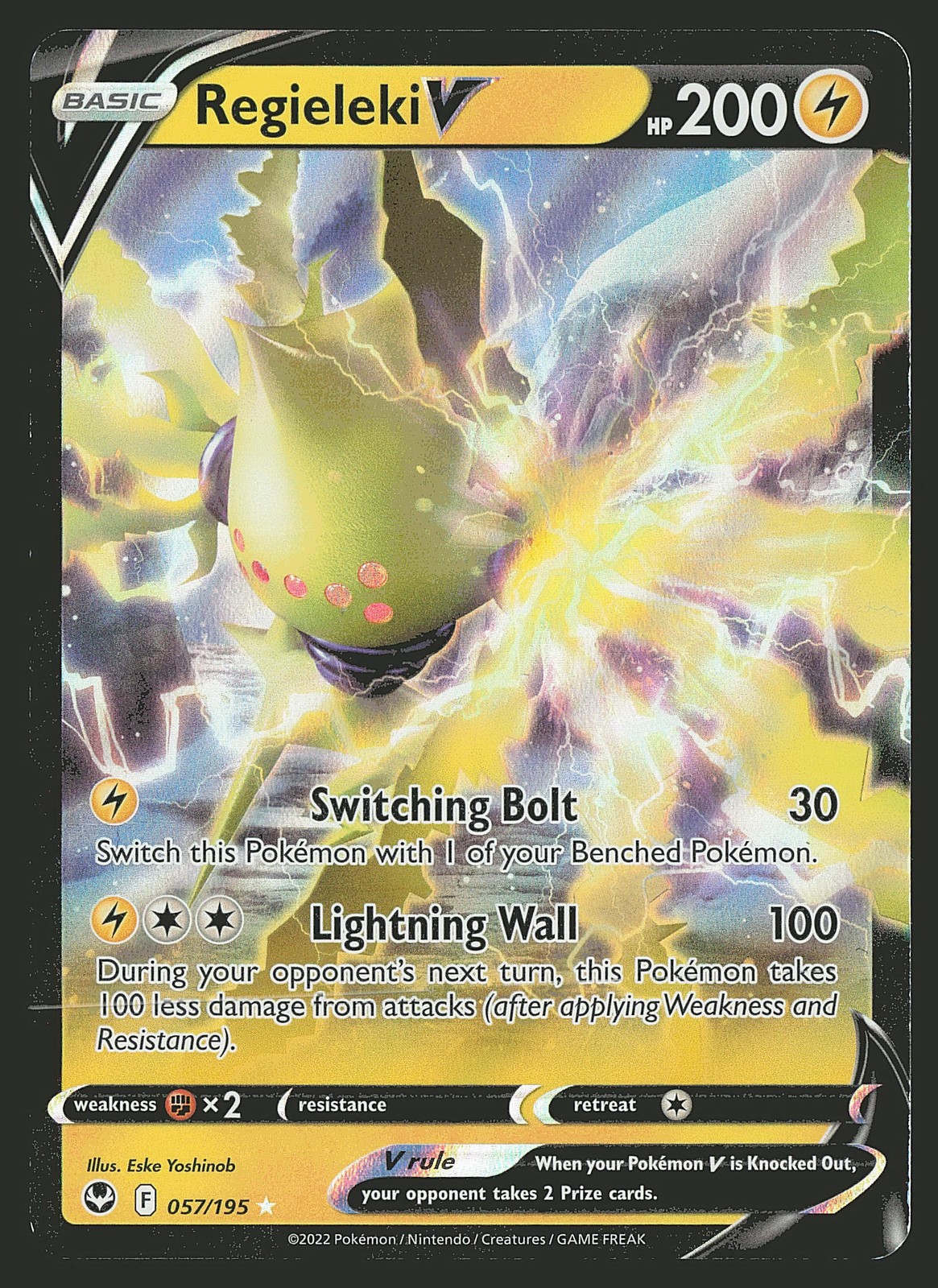 SWSH12: Silver Tempest Regieleki V #057/195 Ultra Rare Pokemon Card