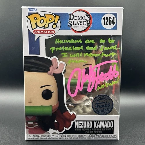 Funko Pop! Demon Slayer Nezuko Kamado #1264 Special Edition Signed by Abby Trott