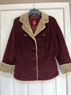 Esprit Women's Vintage Burgundy Jacket Size S 100% Polyester