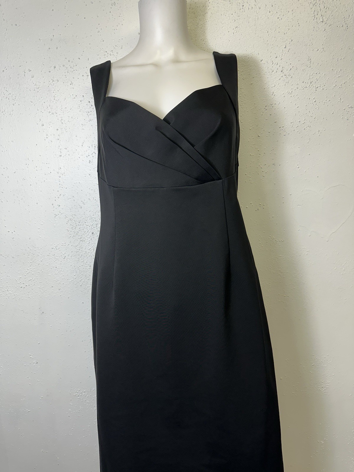 Calvin Klein Womens Sleeveless Seamed Sheath Scuba Midi Dress, Black, 16 NWT thumbnail 3