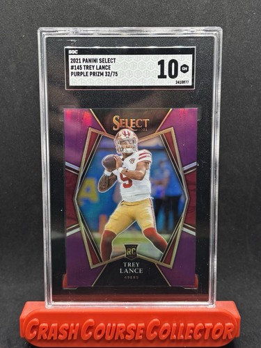 2021 Panini Select #145 Trey Lance Rookie /75 PURPLE PRIZM SGC 10 - Picture 1 of 2