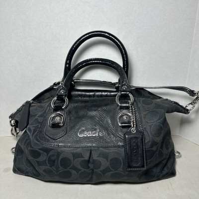 Vintage Coach Ashley Y2K Style Signature Sateen Large Black