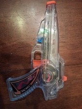 vintage 1990s clear plastic space laser toy gun No Battery Cover Works