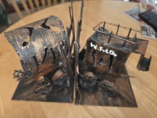Vintage Rutic Wagon Book Ends.