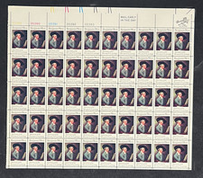 US 1553 Mint Sheet (MNH) Bejamin West Self Portrait (PB10) 10-Cent 1975 ZAYIX