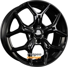 4x MAK EPICA Gloss Black 7x17 ET43,5 5x114,3 Alufelgen 17 Zoll