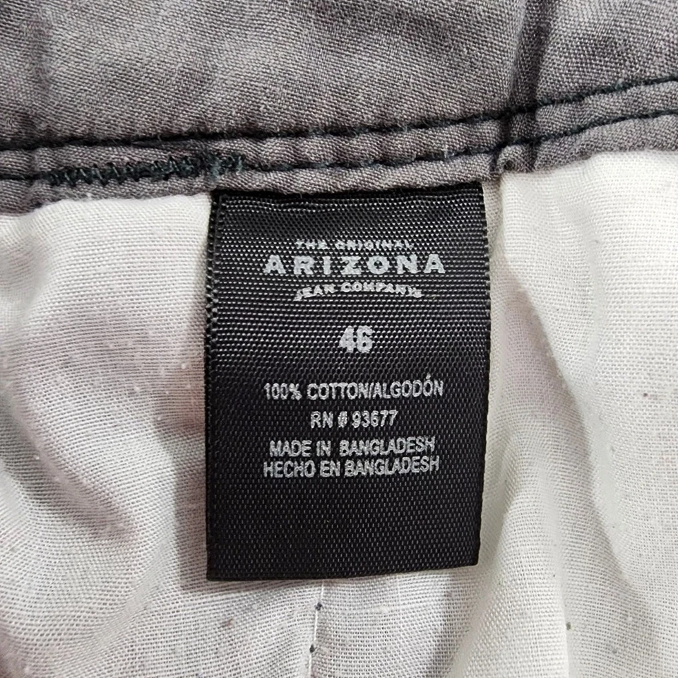 Arizona Jeans Co Shorts Mens 46 Gray Cargo Pockets Utility Cotton Outdoor Casual - Image 4 of 4