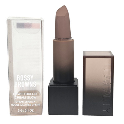 Huda Beauty Power Bullet Cream Glow Lipstick Goal Digger Bossy Browns 3g