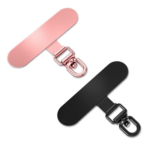 Universal Phone Tether Tabs & Metall Handy Patches - Haftfrei Roségold + Schwarz - Bild 1 von 6
