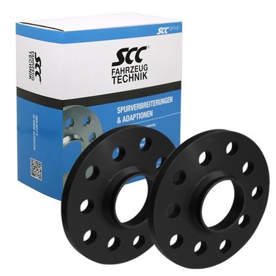2x Spurverbreiterung 10mm LK 4x100 Ges. 20mm SCC Distanzscheibe D56,6mm Schwarz