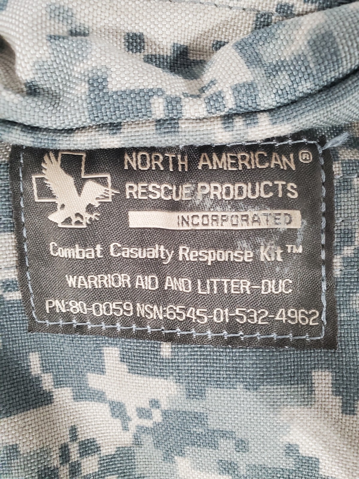USGI North American Rescue NARP Army Combat Casualty Response Kit Back ...