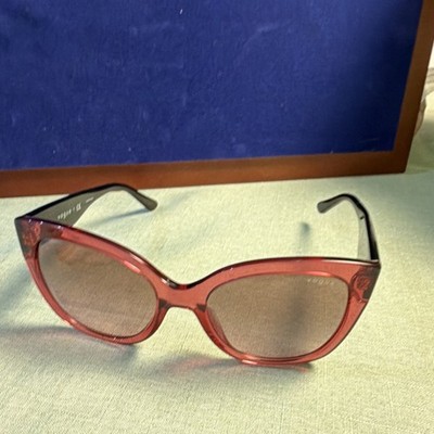 Vogue Eyewear VO5338-S 283114 Cat Eye Red Frame Brown Tinted Women's Sunglasses