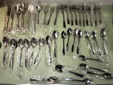 Oneida FRIENDSHIP Stainless Wm A Rogers Ltd Glossy FLATWARE 43 Pieces