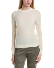 Bruno Magli Cable Crewneck Wool  Cashmere-Blend Sweater Women's