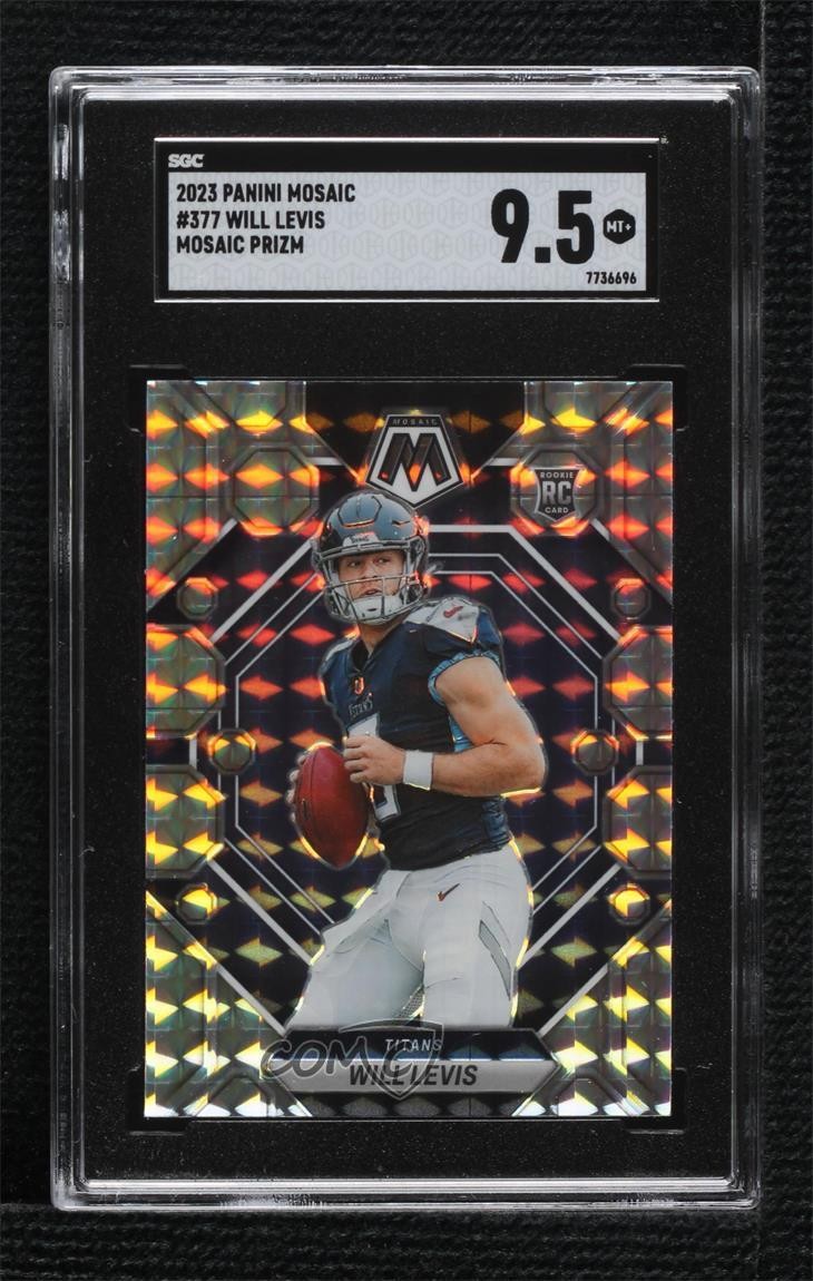 2023 Panini Mosaic Rookies Mosaic Prizm Will Levis #377 SGC 9.5 Mint+ 02ti