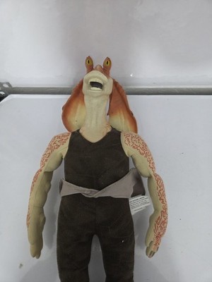 Vintage Starwars Ja Ja Binks Talking Clock 1999 Made By Thinkway