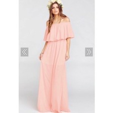 Show Me Your Mumu SMYM Hacienda Strapless Frosty Pink maxi dress NEW XS