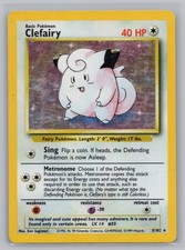 Clefairy 5/102 Holo Holo Rare Base Set Unlimited Pokemon Holo HP on eBay