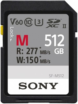 Sony SDXC-Karte 512GB Cl10 UHS-II U3 V60 | SD-Speicherkarten