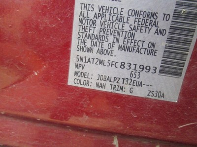 Chassis ECM Transmission Mounted To Battery Tray VIN 5 Fits 14-16 ROGUE 30558286