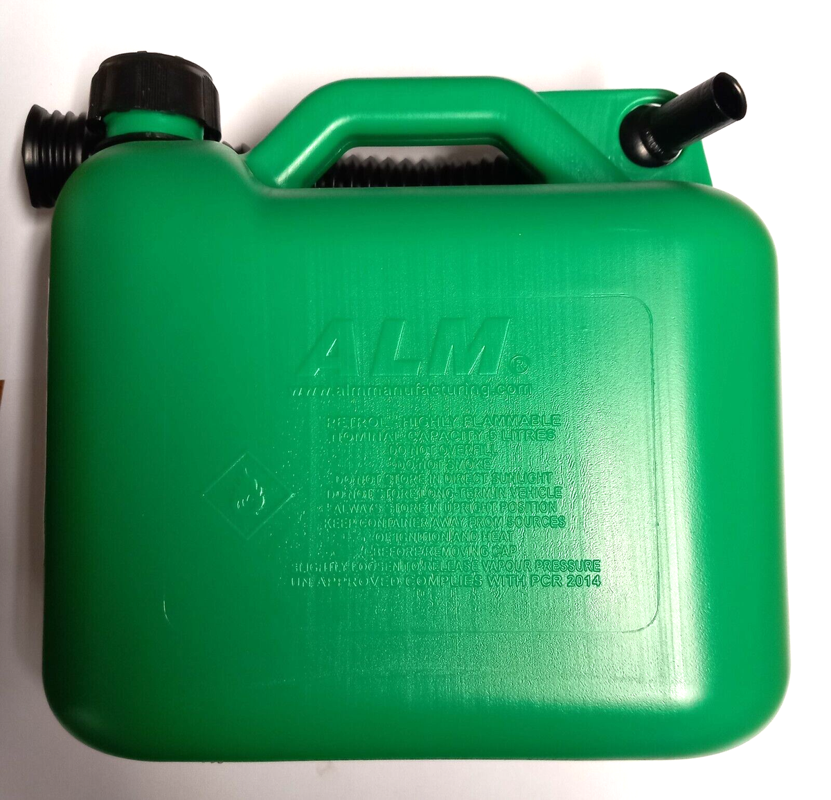 Fuel Can Green Petrol Plastic Jerrycan Carrier with Nozzle