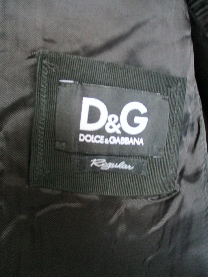 Dolce Gabbana Marrón Negro Chal Cuello Geométrico Esmoquin Formal Chaqueta 50 40R Foto 4 de 4