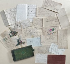 Antik Poesiealbum Biedermeier um 1820 Briefe Belege Bl&auml;tter