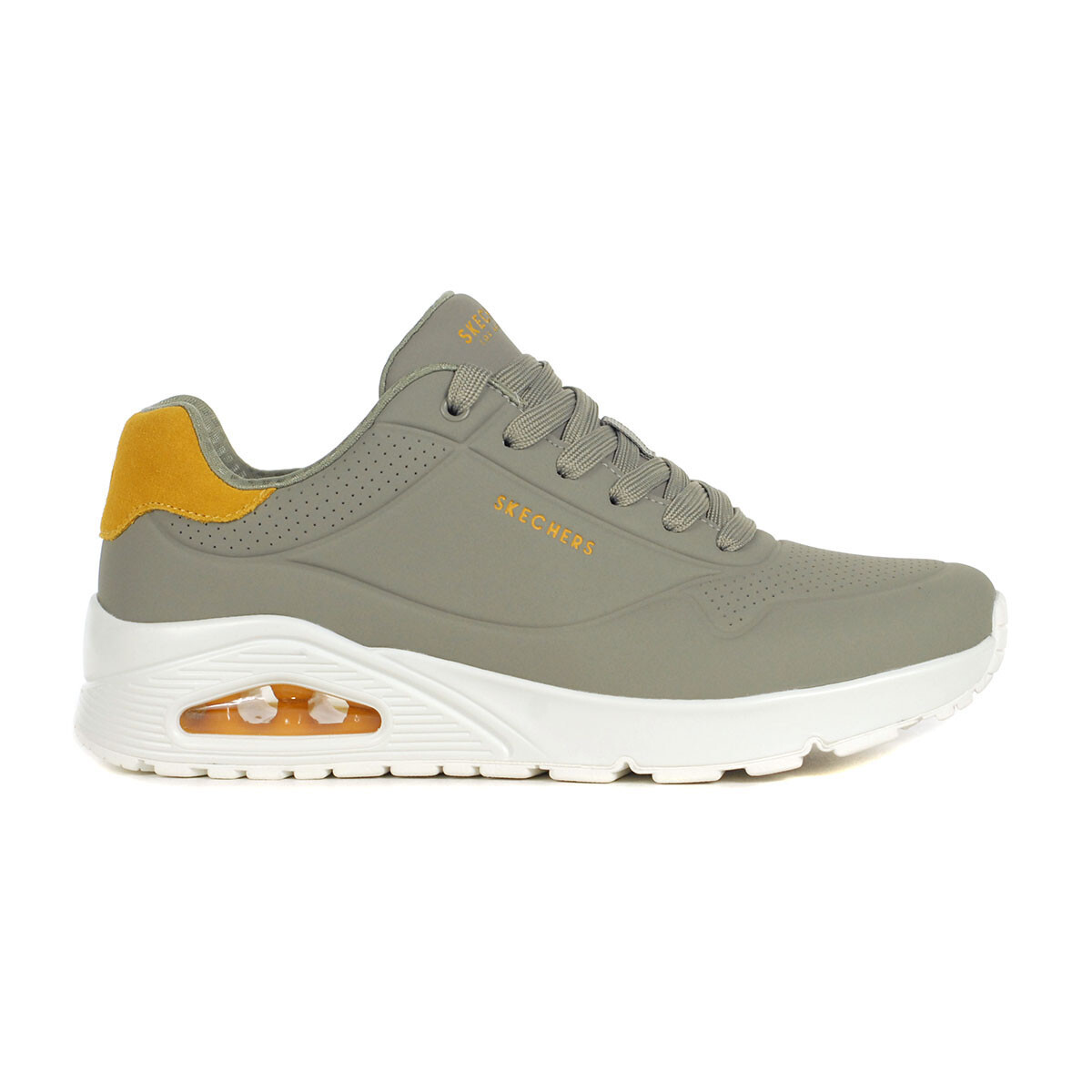 Skechers Men's Uno Suited On Air Grey/Yellow Sneakers