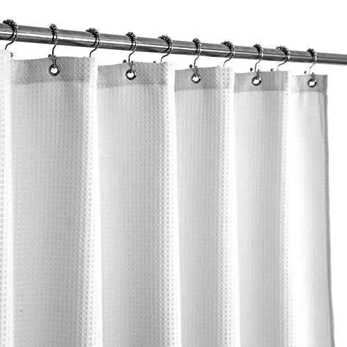 Stall Shower Curtain Fabric 48 x 72 inch Waffle Weave Hotel