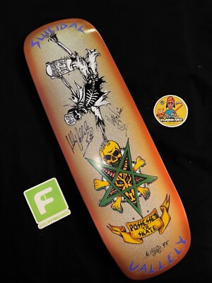 UBER RARE SIGNED Mike Vallely Suicidal Muir Dogtown Skateboard