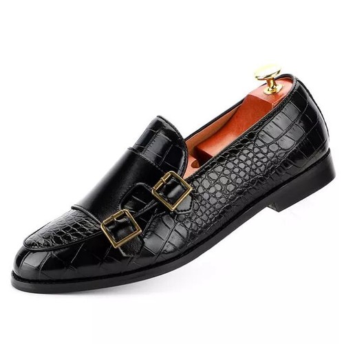 Mocassini Brogue Oxford Polacchine Scarpe Uomo Lucido Pelle Sintetica 29210 - Foto 3 di 5