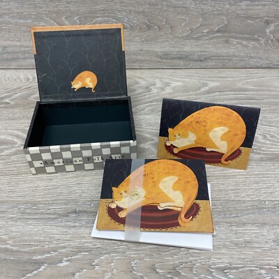 Warren Kimble American Folk Art CLIFF 10 Note Cards & Envelopes 1989 Gibson Box