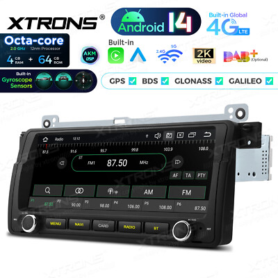 8.8'' Android 14 Car GPS Stereo CarPlay 8Core 4+64GB WiFi 4G LTE For BMW 3er E46