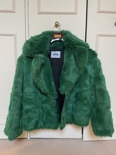 Msgm Green Faux Fur Jacket Size It 40